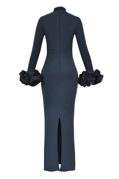 Fabienne Midnight Ruffle Sleeve Maxi Dress - Image 4